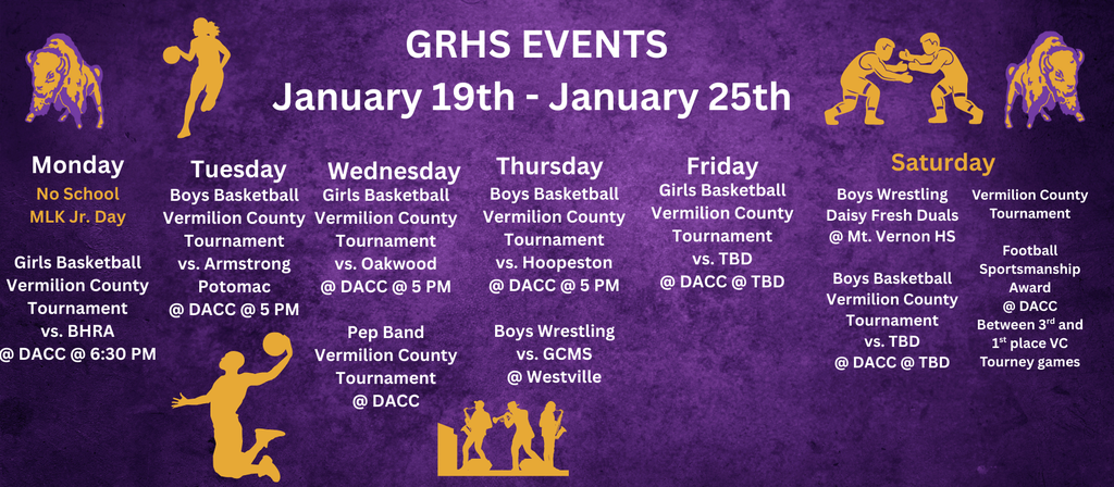 GRHS Weekly Events
