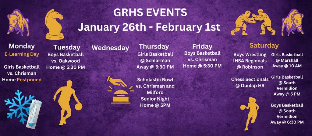 GRHS Weekly Events