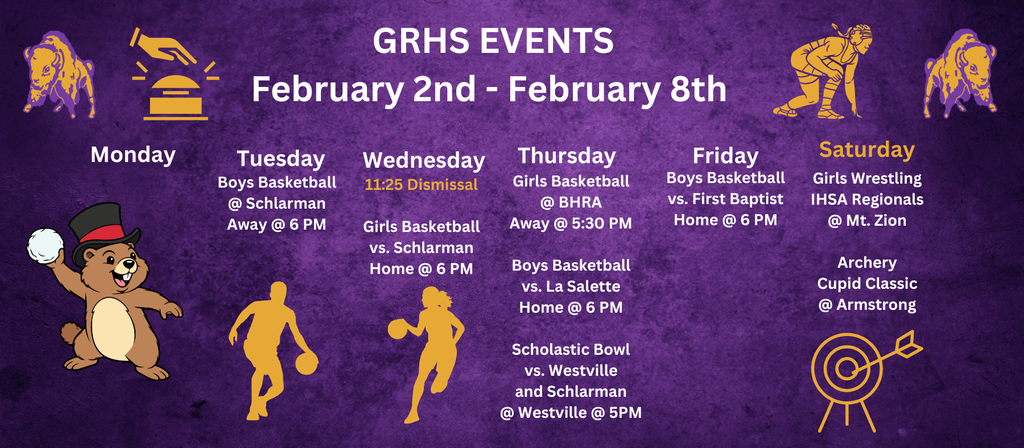 GRHS Weekly Events