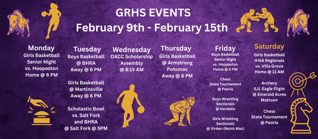 GRHS Weekly Events
