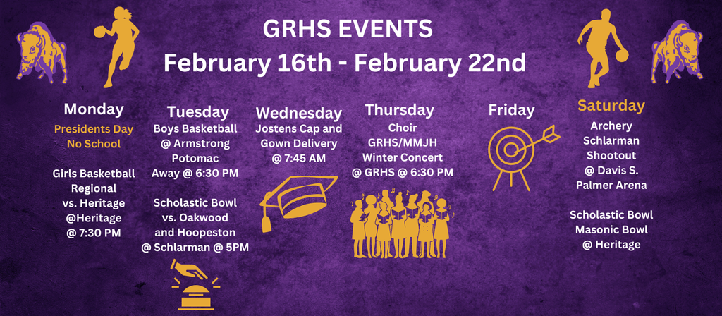 GRHS Weekly Events