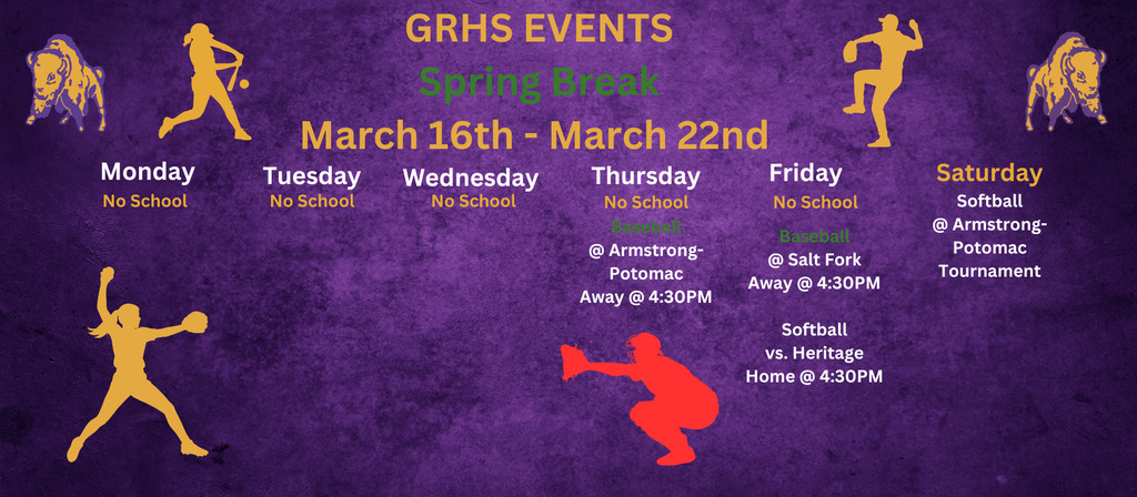 GRHS Weekly Events