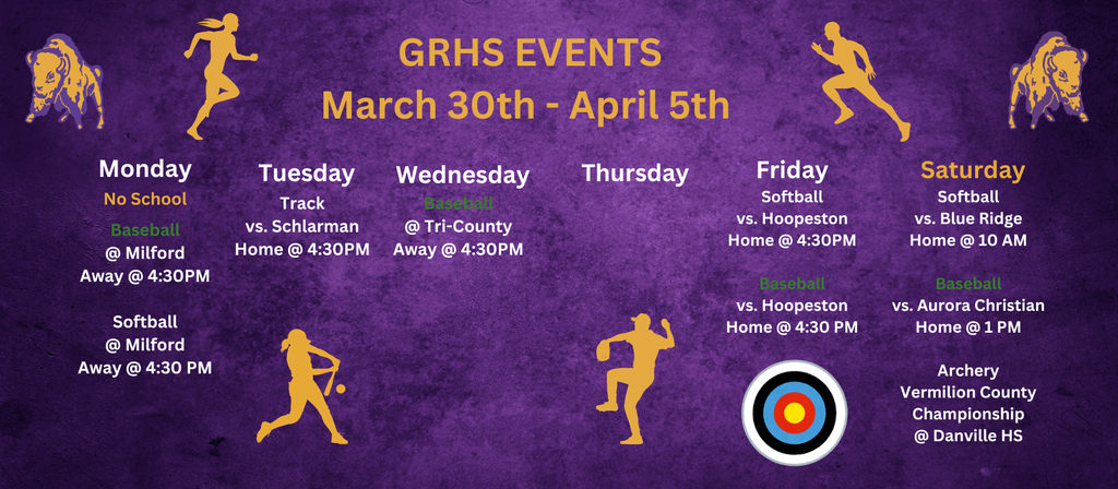 GRHS Weekly Events