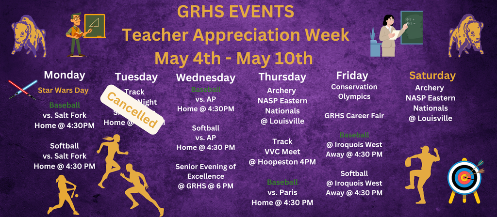 GRHS Weekly Events