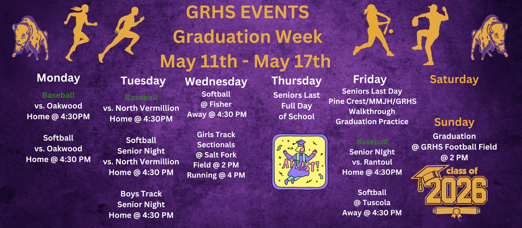 GRHS Weekly Events