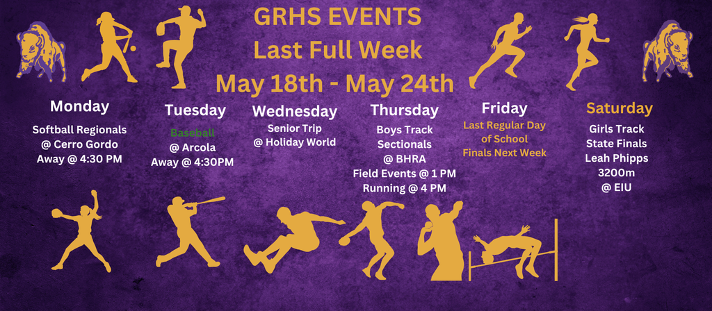 GRHS Weekly Events