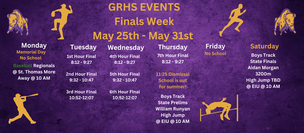 GRHS Weekly Events