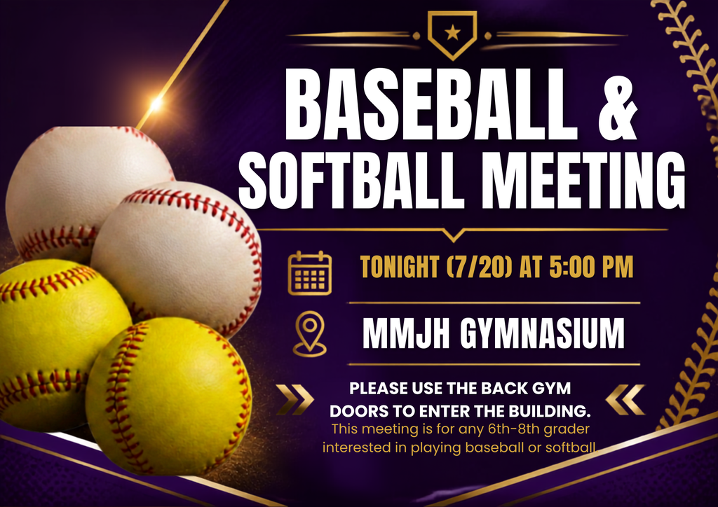 Baseball/Softball Meeting 7/20 @ 5:00