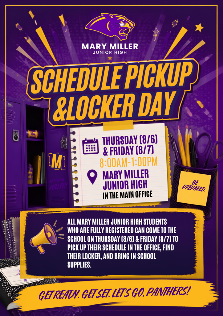 Mary Miller Junior High Schedule PickUp