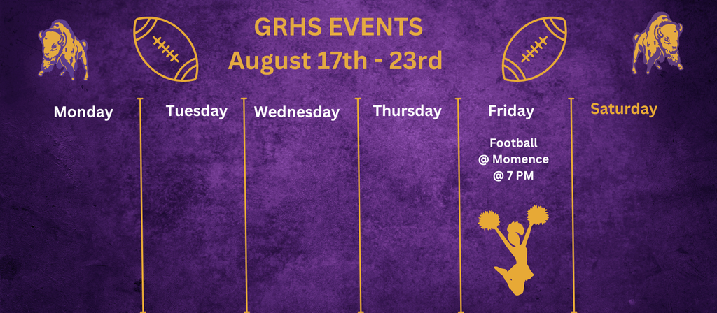 GRHS Weekly Events