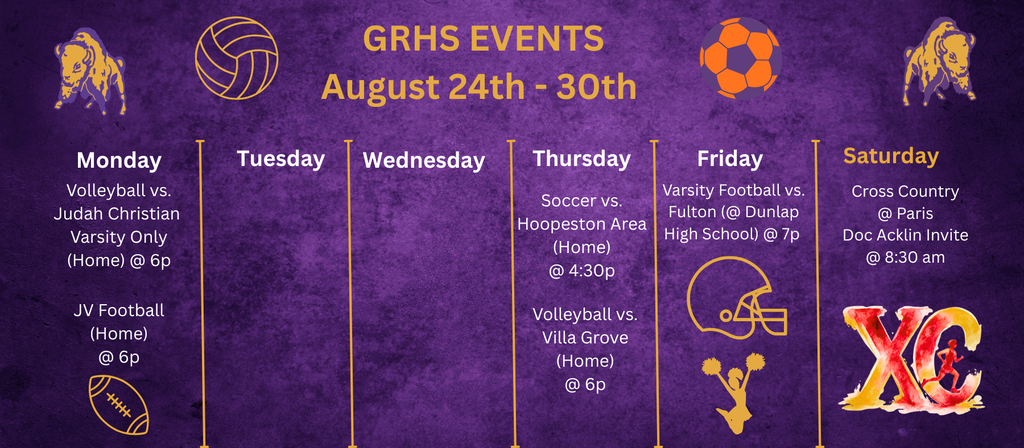 GRHS Weekly Events