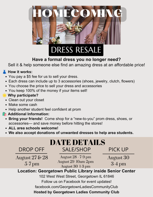 Homecoming Dress Resale Details