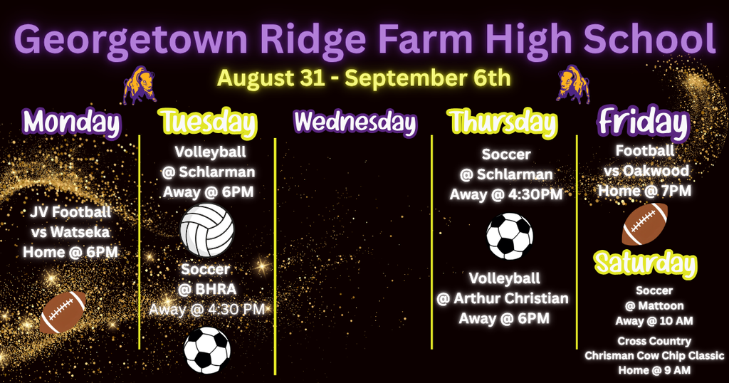 GRHS Weekly Events