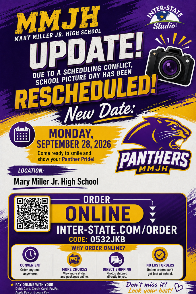 MMJH Picture Reschedule Date...
