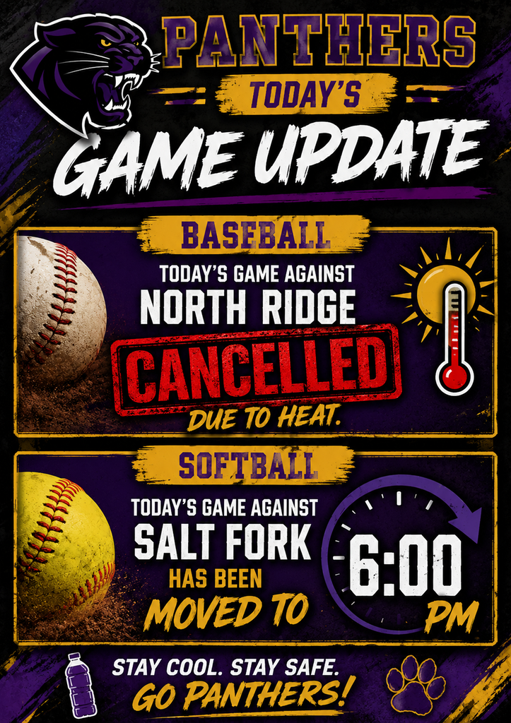 Baseball/Softball Game Updates