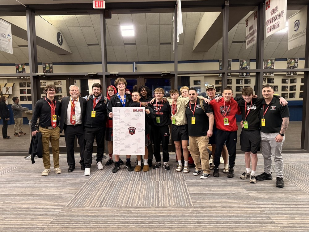 wrestling team at State Championships