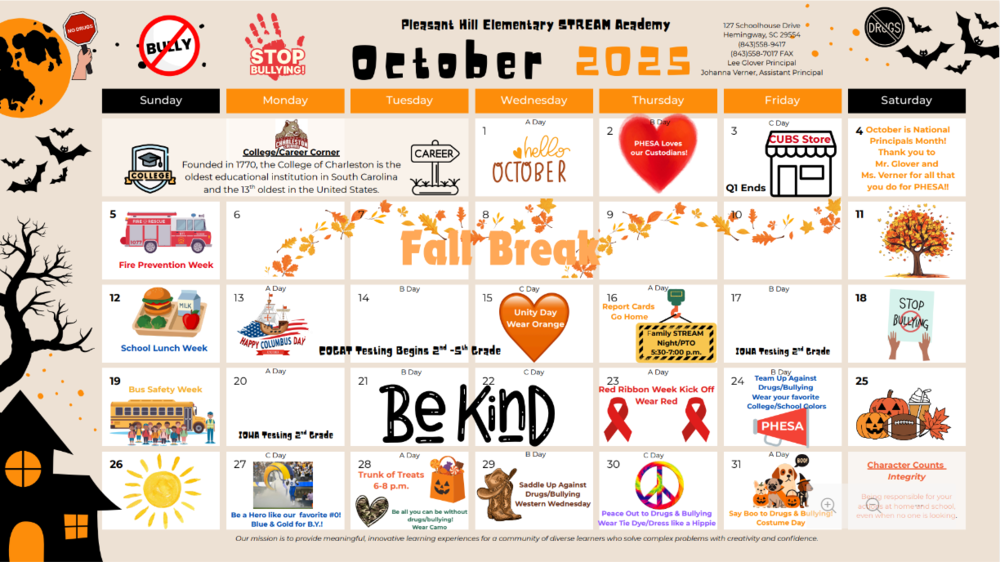 October Calendar