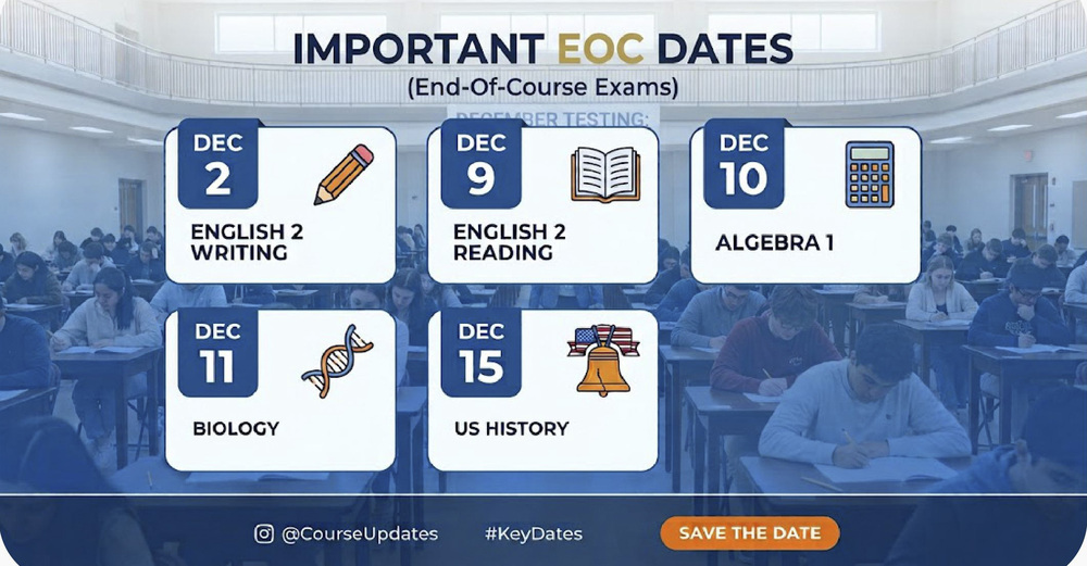 EOC Test Dates