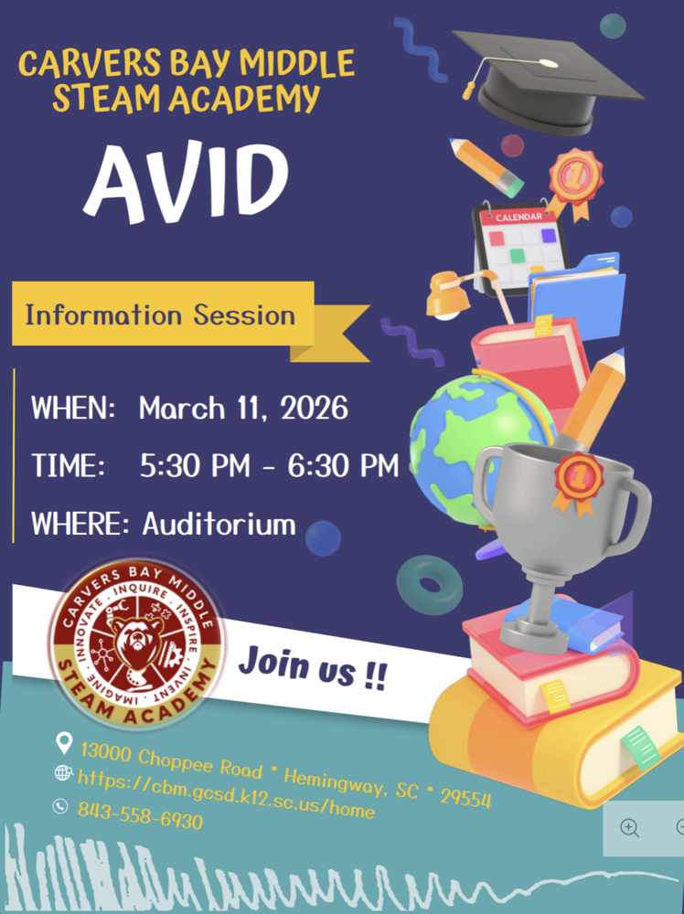 AVID Information Session flyer 