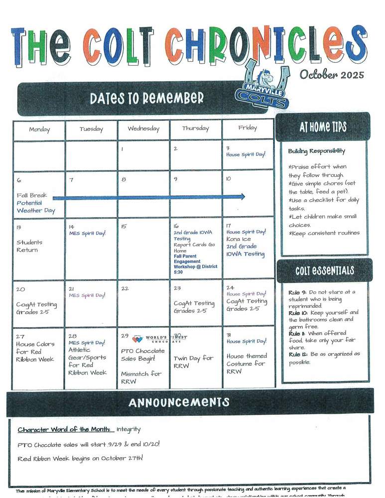 October Calendar