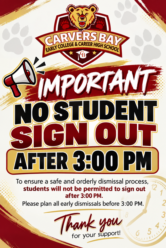 No Student Sign Out After 3:00 PM