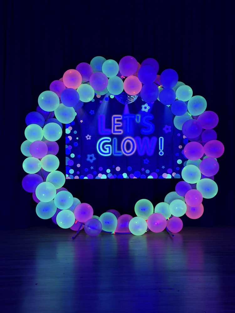 Lets Glow backdrop for the habit huddle