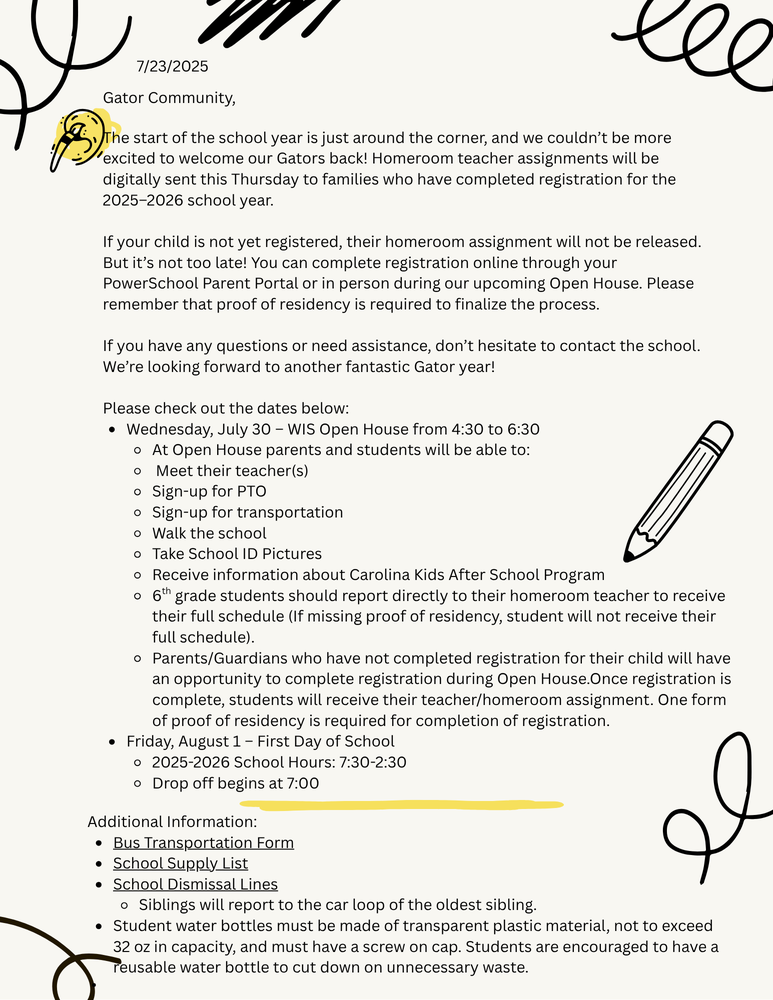 2nd Parent Letter