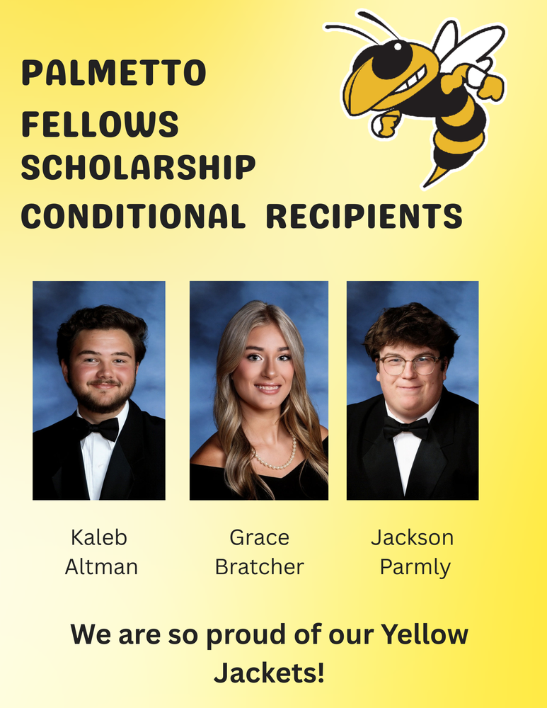 Black and yellow flyer with individual student pictures