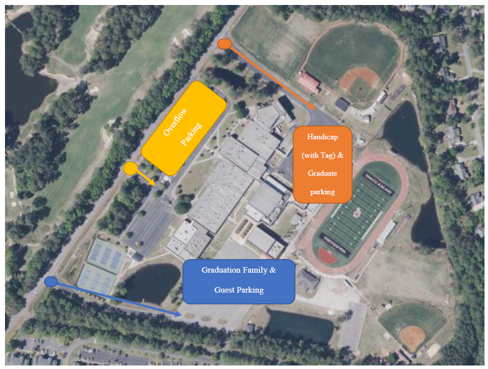 graduation parking map