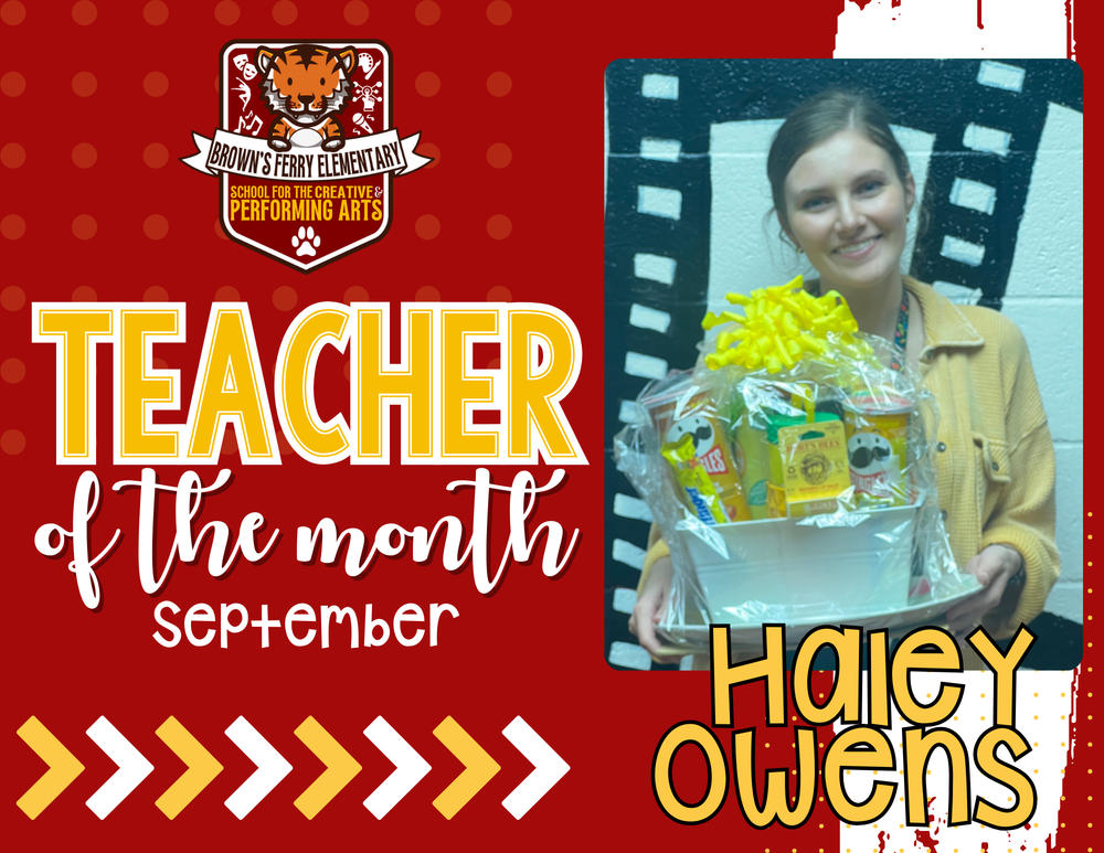 Teacher of the Month Mrs. Haley Owens