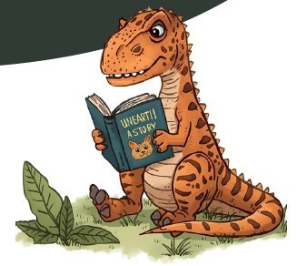 Unearth a story dinosaur graphic