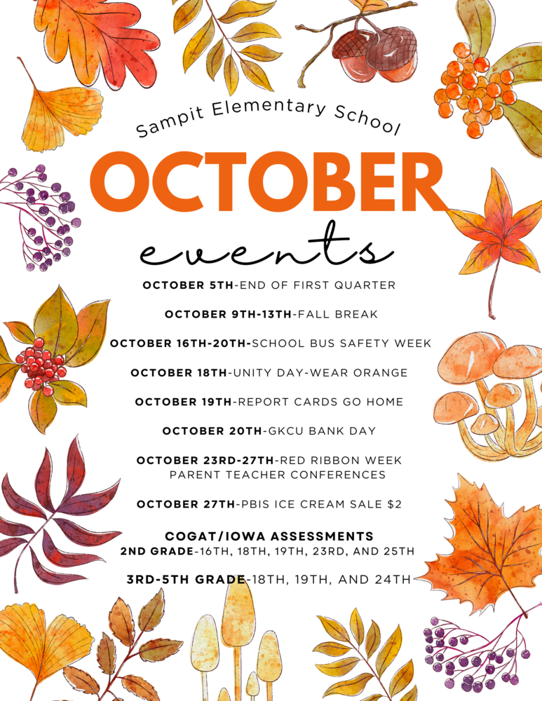 October Events Sampit Elementary School