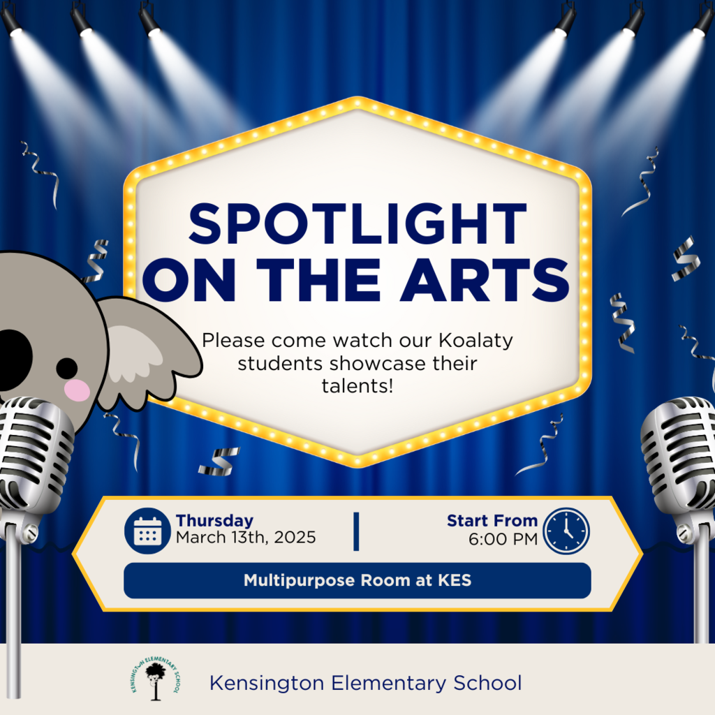 flyer about Spotlight on the Arts at KES on March 13th