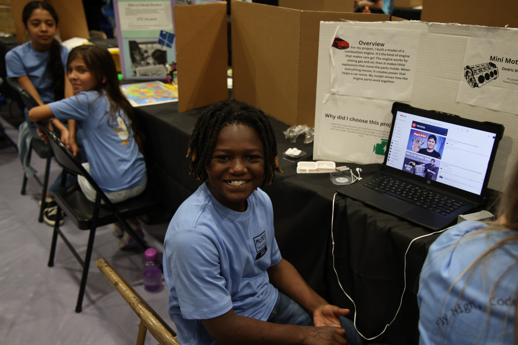 Picture of students who entered a project in the 2025 GCSD Technology Fair