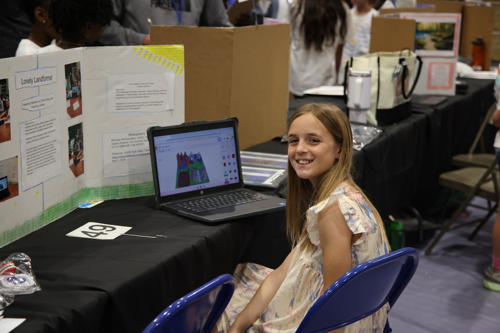 Picture of student who entered a project in the 2025 GCSD Technology Fair