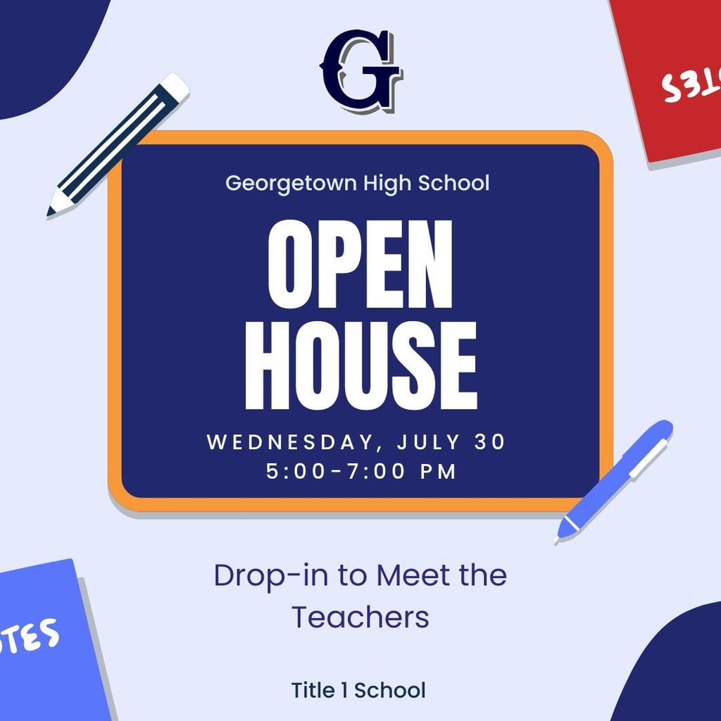 Open House TONIGHT from 5:00-7:00pm.