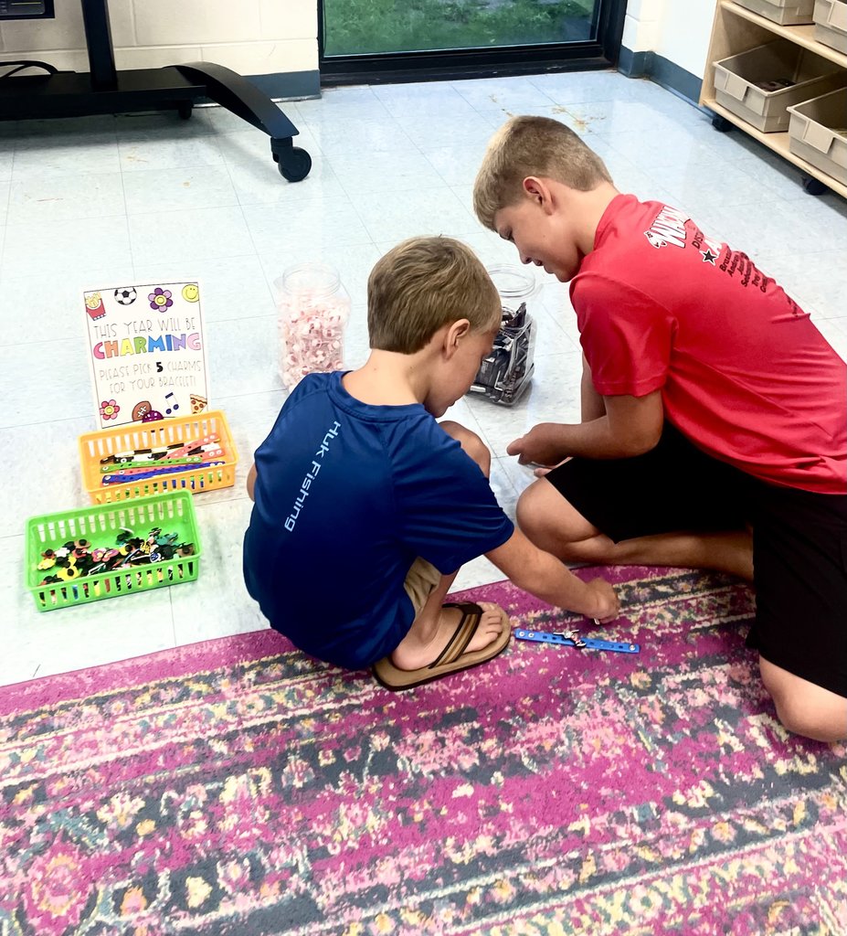 Two cauasian boys playing on carpet