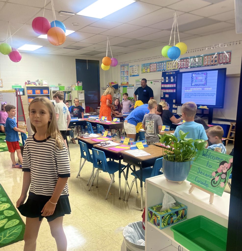 Classroom full of students and parents