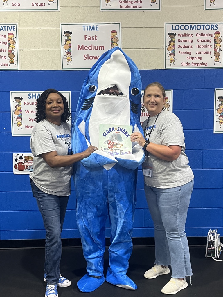 Admin with Clark the Shark