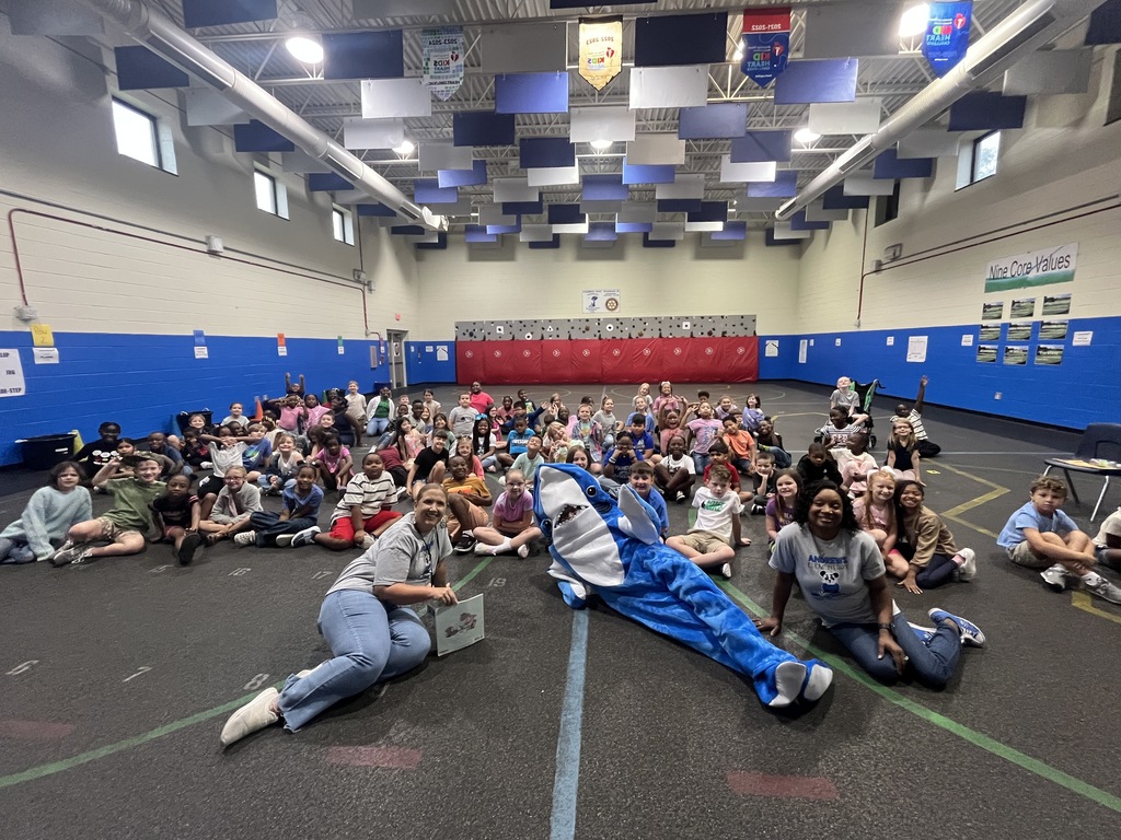 Clark the Shark with the second grade class