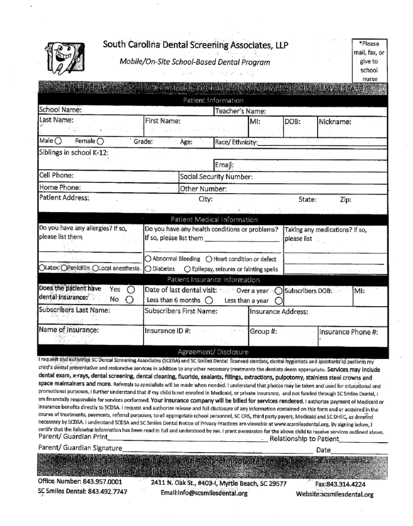 🦷 From Nurse McCants’ Desk 🦷 SC Smiles Dental (formerly Classy Smiles) will be returning to Georgetown Middle School this year! 📄 Dental consent forms have been placed in all teacher mailboxes to hand out during HOMEROOM. ✅ Once completed, please return forms to the front office so we can forward them to SC Dental. 📅 They’ll confirm their arrival date soon! 🗣 We have both English and Spanish forms available — check the attachments for both versions!