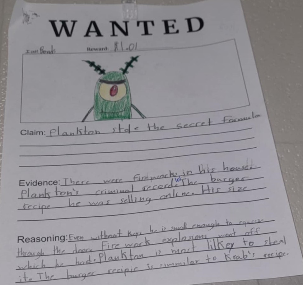 🕵️♂️ Classroom Spotlight: Mrs. Weaver’s 8th Grade Science! 🧪 💥 Robbery Under the Sea! 🌊🐠 After learning about the suspects in this ocean mystery, students put on their detective hats 🕵️♀️ and used C.E.R. to figure out who committed the crime! 🔹 C = Claim 🔹 E = Evidence 🔹 R = Reasoning These science sleuths are proving that learning can be mysterious AND fun! 🧠✨