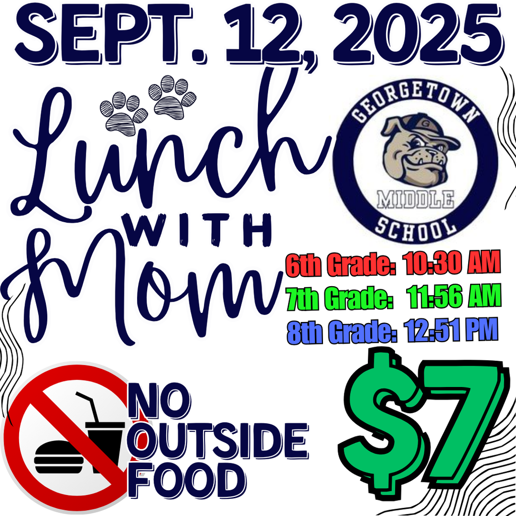 🌸 Lunch With Mom is Back! 🌸 We’re excited to announce that Lunch With Mom was such a success last year that we’re bringing it back again! 💕 Come join us for this special time with your child: 📅 Schedule: ✨ 6th Grade – 10:30 AM ✨ 7th Grade – 11:56 AM ✨ 8th Grade – 12:51 PM 🚪 Please enter through the auditorium doors. We have amazing things happening at GMS, and we can’t wait to see you! 💡 A Note to Parents/Guardians: With all respect, we kindly ask that no outside food be brought in. The reason is simple—every student won’t be able to enjoy food from outside, and we want to make sure no child feels left out during this special time. Our goal is for all students to feel included and celebrated. 🍽️💜 We appreciate your understanding and support in advance. Let’s make this another memorable Lunch With Mom! 🌟