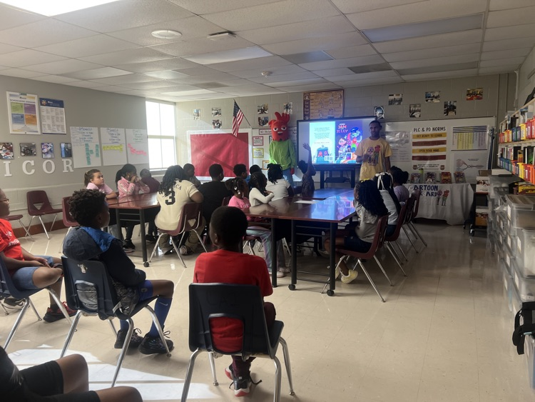 5th graders during author visit 