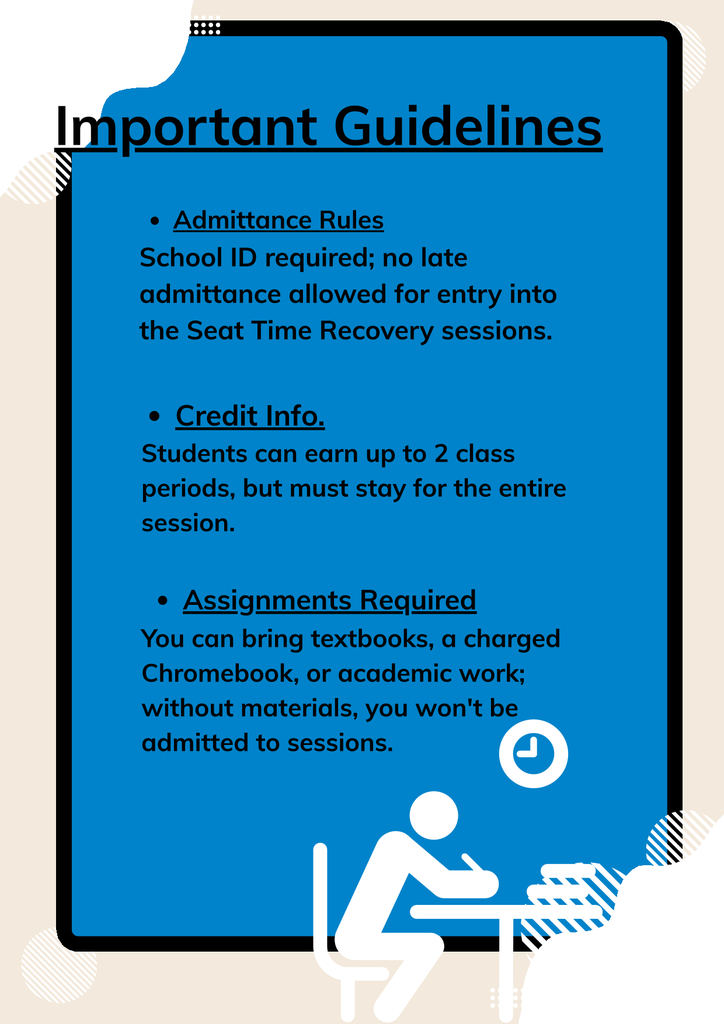 seat time recovery guidelines