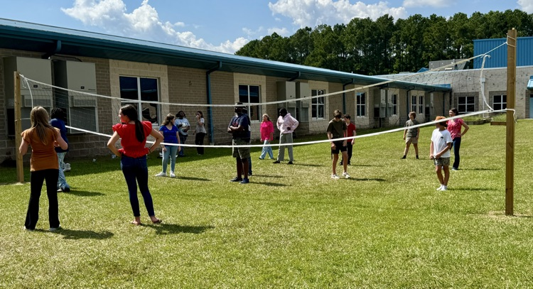 volleyball game in progress