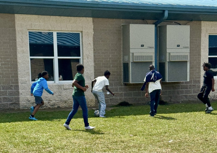 soccer game in progress