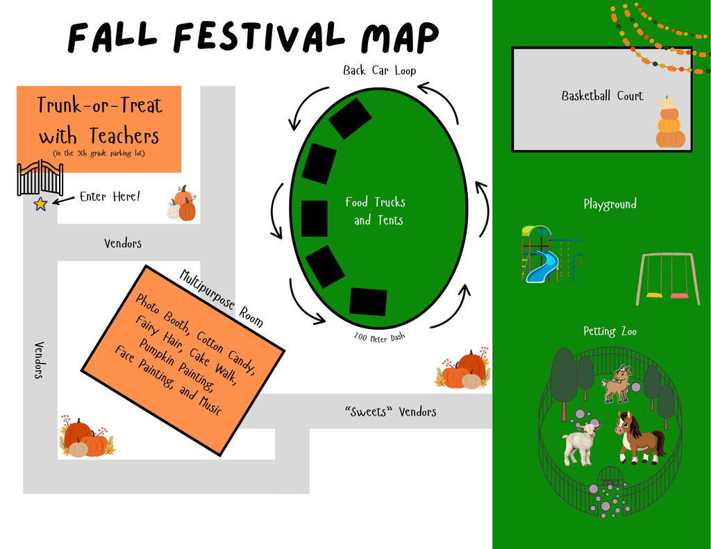map for the KES Fall Festival October 29th