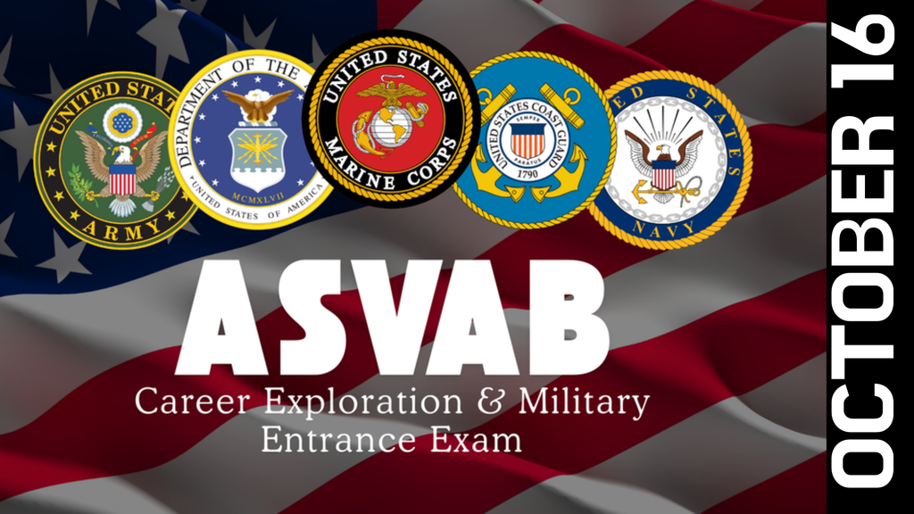 Asvab graphic with military branch logos