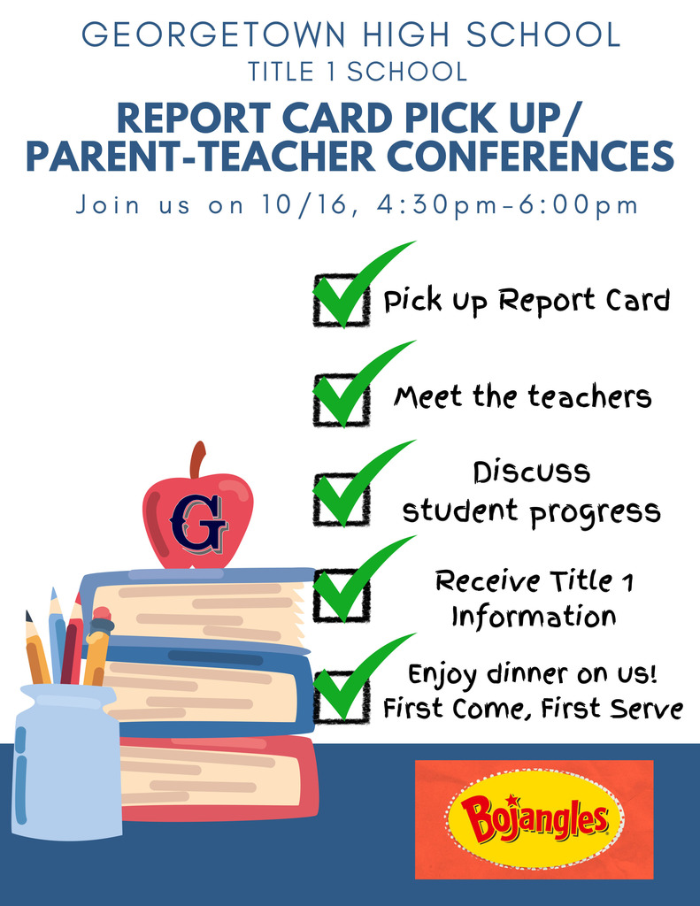 Report Card Pick Up/ Parent-Teacher Conferences will take place on Thursday, October 16, 2025, from 4:30-6:00pm.